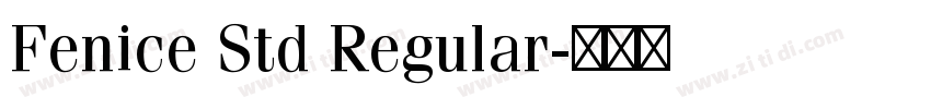 Fenice Std Regular字体转换 Fenice Std Regular字体转换